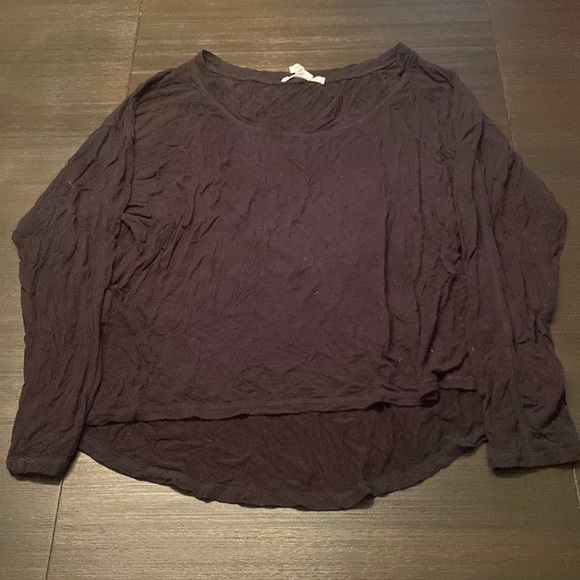 BCBGeneration Large Black Long Sleeve Shirt - Picture 1 of 5